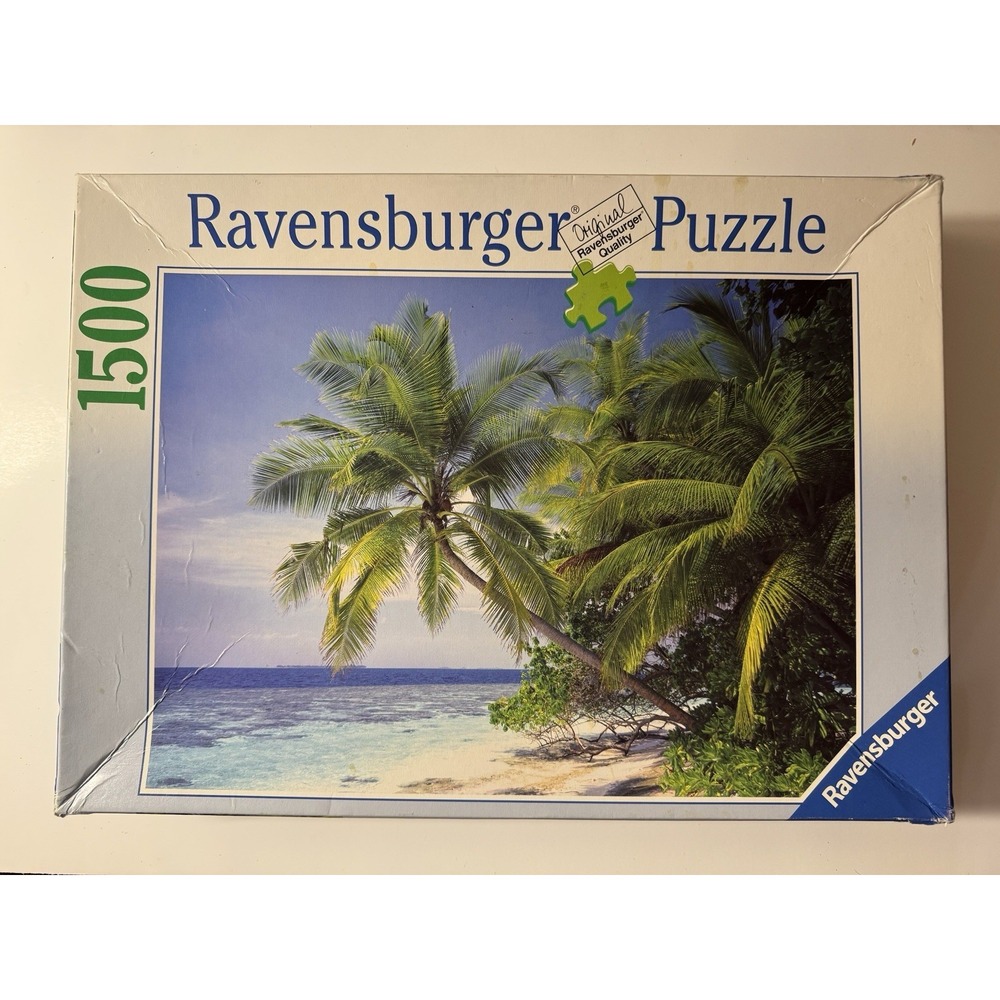 Ravensburger Tropical Beach Palm Trees Puzzle 1500 Pieces #162451 2007